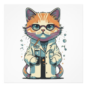 Cat Lab Focused Photo Print