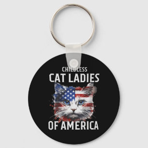 Cat Ladies Against Fascism 1 Keychain