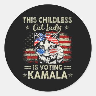 Cat Ladies Against Fascism 3 Classic Round Sticker