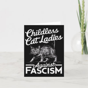 Cat Ladies Against Fascism Proud Feminist Card