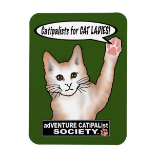 Cat Ladies Cat Flexible Photo Magnet