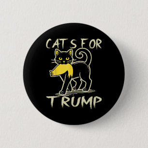 Cat Ladies For Donald Trump 2024 Sarcastic Electio 2 Inch Round Button