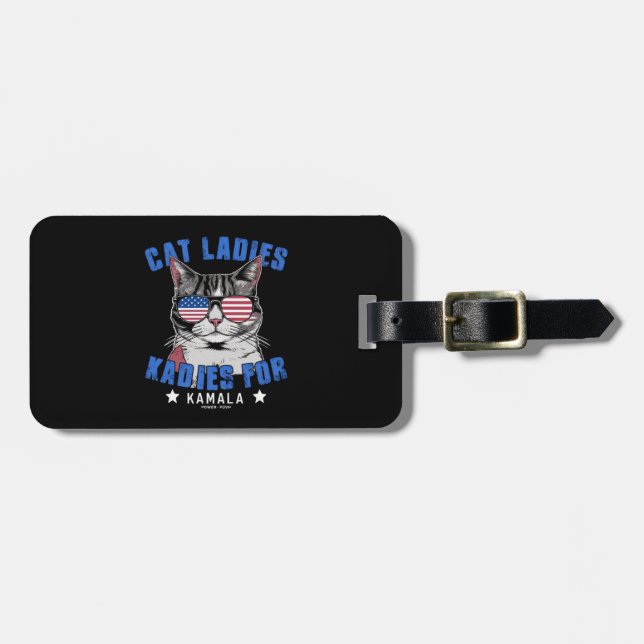 Cat Ladies For Kamala (2) Luggage Tag (Front Horizontal)