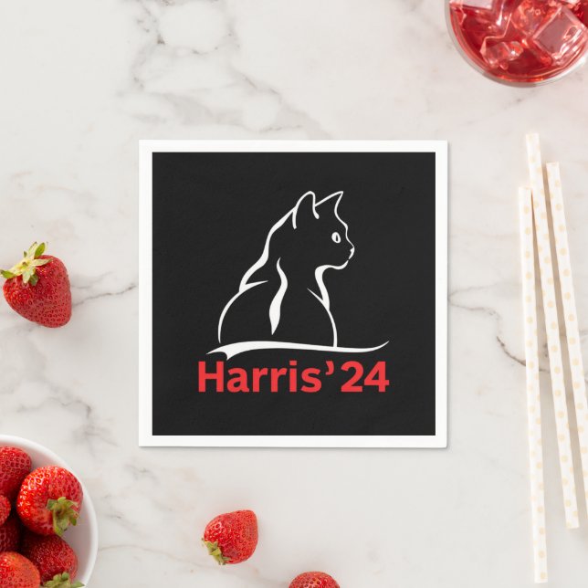 Cat Ladies for Kamala Cat 2024 President Kamala  Napkin (Insitu)