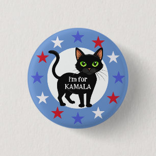 Cat Ladies for Kamala Design  1 Inch Round Button
