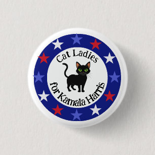 Cat Ladies for Kamala Design  1 Inch Round Button