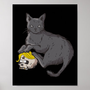 Cat Ladies For Kamala Harris 2024 Horror Cat Lady Poster