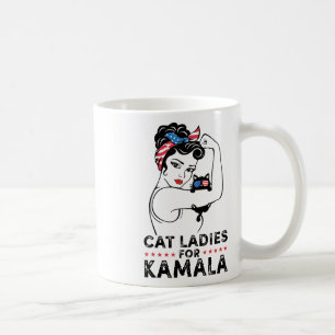 Cat Ladies For Kamala Harris For President 2024 El Coffee Mug