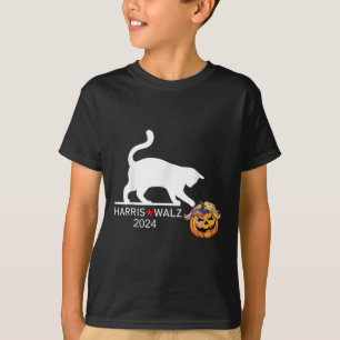 Cat Ladies For Kamala Harris Funny Trump Hair 2024 T-Shirt