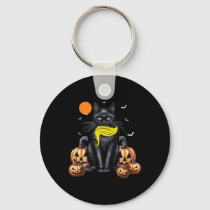 Cat Ladies For Kamala Harris Halloween Pumpkin Keychain
