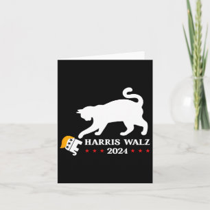 Cat Ladies For Kamala Harris Madam President Funny Card