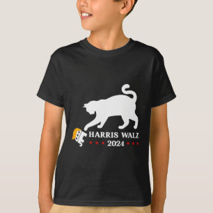 Cat Ladies For Kamala Harris Madam President Funny T-Shirt