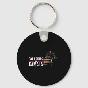 Cat Ladies For Kamala  Keychain