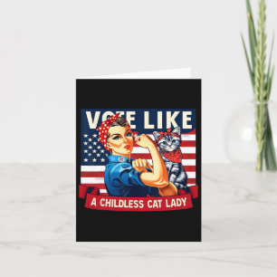 Cat Ladies Is Voting Kamala Card