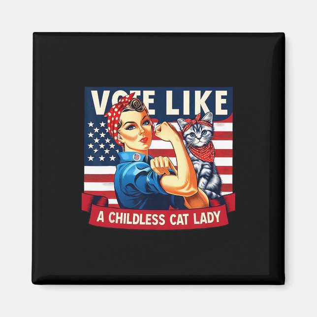 Cat Ladies Is Voting Kamala  Magnet (Front)