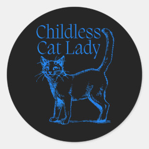 Cat Ladies Vote Blue For Kamala Harris President Classic Round Sticker