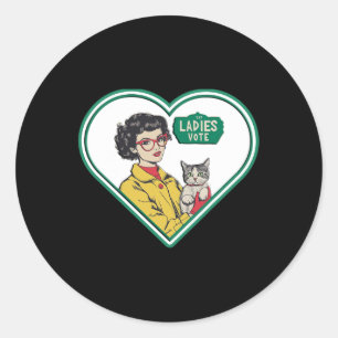 Cat Ladies Vote Fun Election Theme Lady Funny Harr Classic Round Sticker