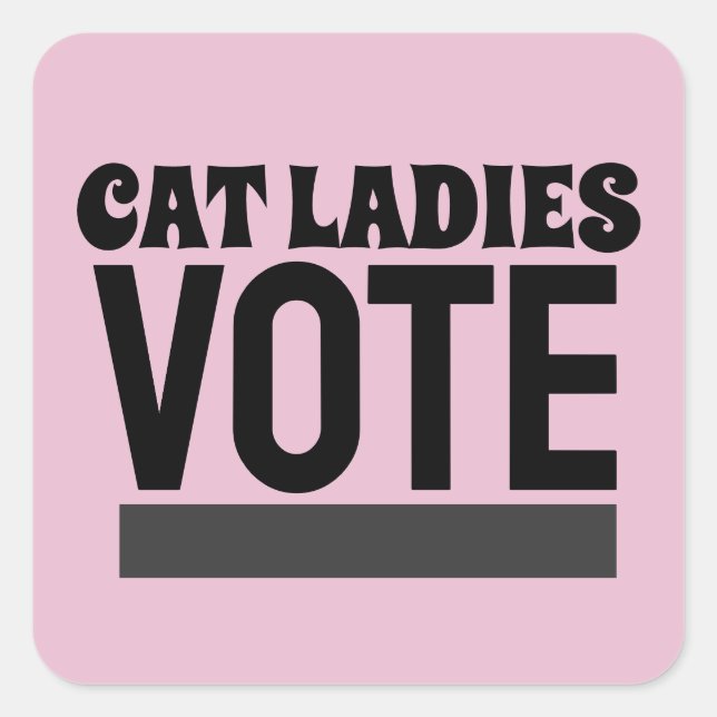 CAT LADIES VOTE STICKERS DÉCALES (Devant)