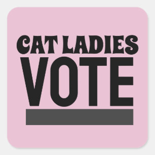 CAT LADIES VOTE STICKERS DECALS
