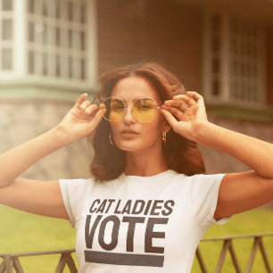 CAT LADIES VOTE T-SHIRT