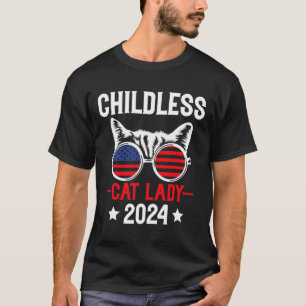 Cat Lady 2024 Funny Political Elections Democrat 5 T-Shirt