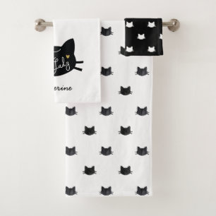Cat Lady Bath Towel Set