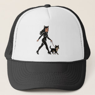 Cat Lady Cutie Tuxedo Cat Cats Mom Comic Graphic Trucker Hat