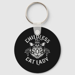 Cat Lady For Kamala Harris 2024 Feminist Voting  Keychain