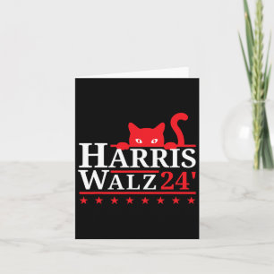 Cat Lady For Kamala Harris Tim Walz Vp 2024 Card
