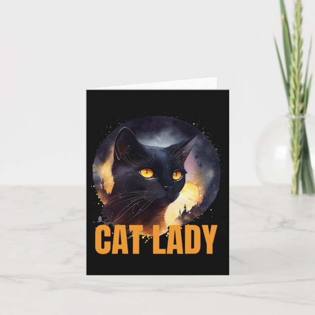 Cat Lady For Kamala Harris Unique Design  Card (Front)