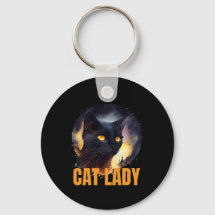 Cat Lady For Kamala Harris Unique Design Keychain