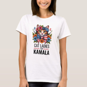 Cat Lady For Kamala Kamala Harris Election T-Shirt