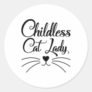 Cat Lady Is Voting Kamala Harris Usa Election 2024 Classic Round Sticker