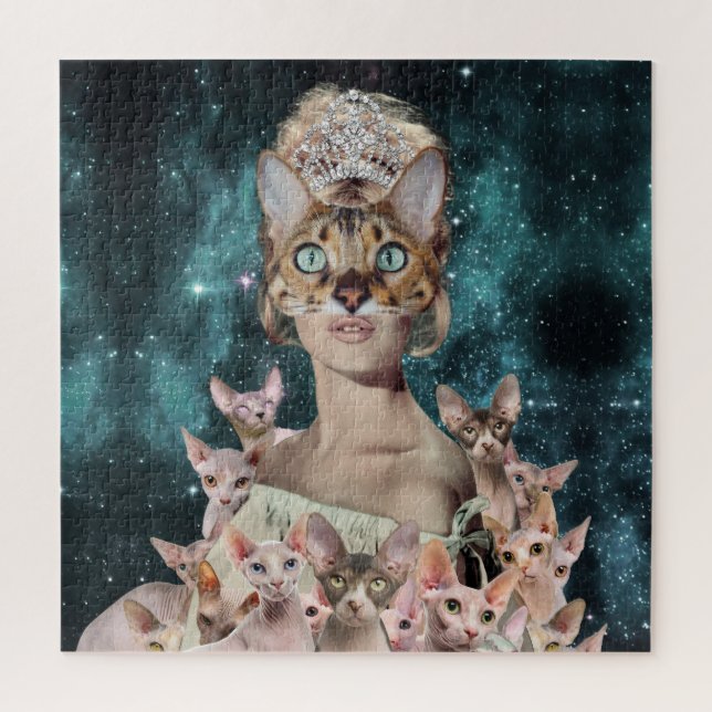 Cat Lady Jigsaw Puzzle (Vertical)