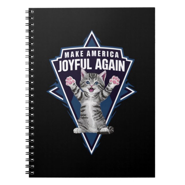 Cat Lady Make America Joyful Again Harris Wall 24 Notebook (Front)