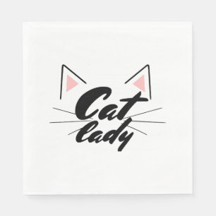 cat lady napkin