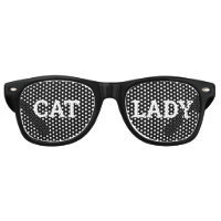 CAT LADY retro Shades / Fun Party Sunglasses