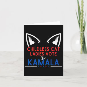 Cat Lady Voting Kamala Harris Dog Mom Vote Blue 20 Card