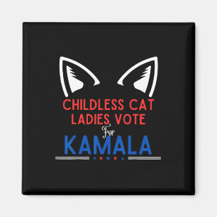 Cat Lady Voting Kamala Harris Dog Mom Vote Blue 20 Magnet