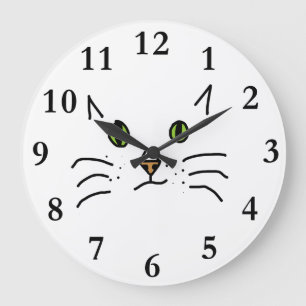 Cat Large Clock