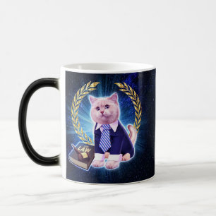 Cat lawyer in space                                magic mug