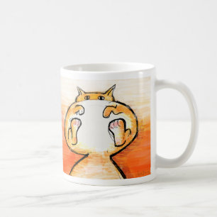 Cat laying on it's back coffee mug