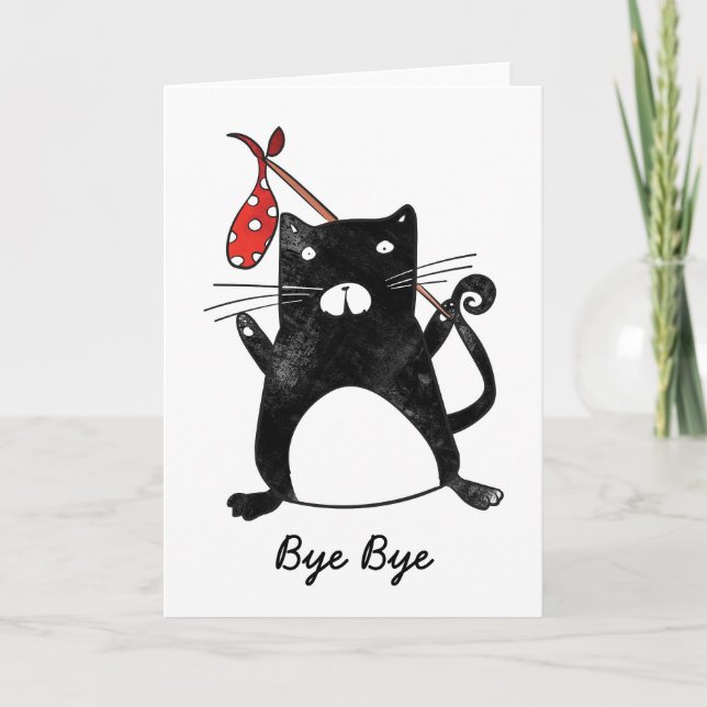 Cat Leaving Card (Front)