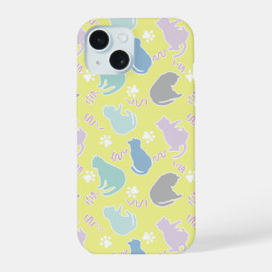 Cat Lemon Green iPhone 15 Case