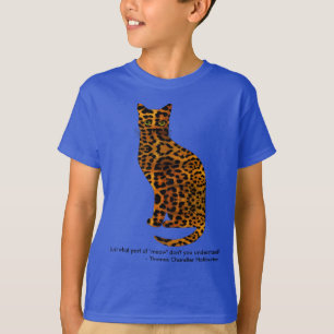 Cat leopard quote - meow T-Shirt