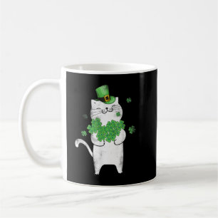 Cat Leprechaun  Cat Lover Shamrock St Patrick's Da Coffee Mug