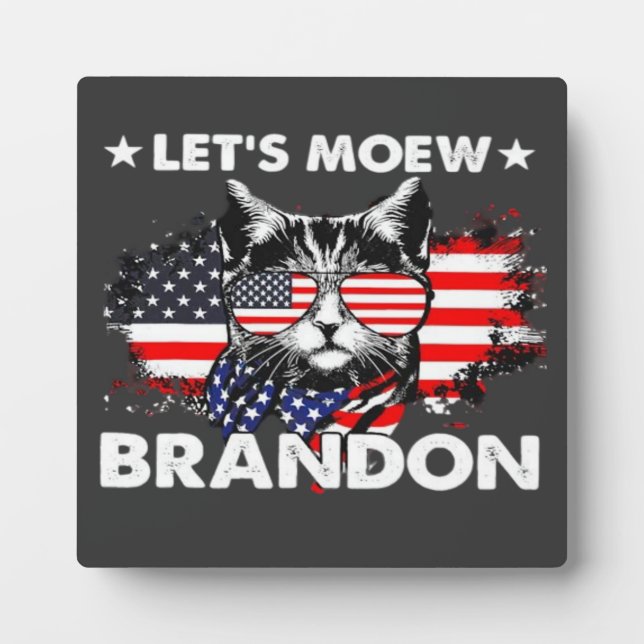 Cat Lets Meow  Plaque (Front)