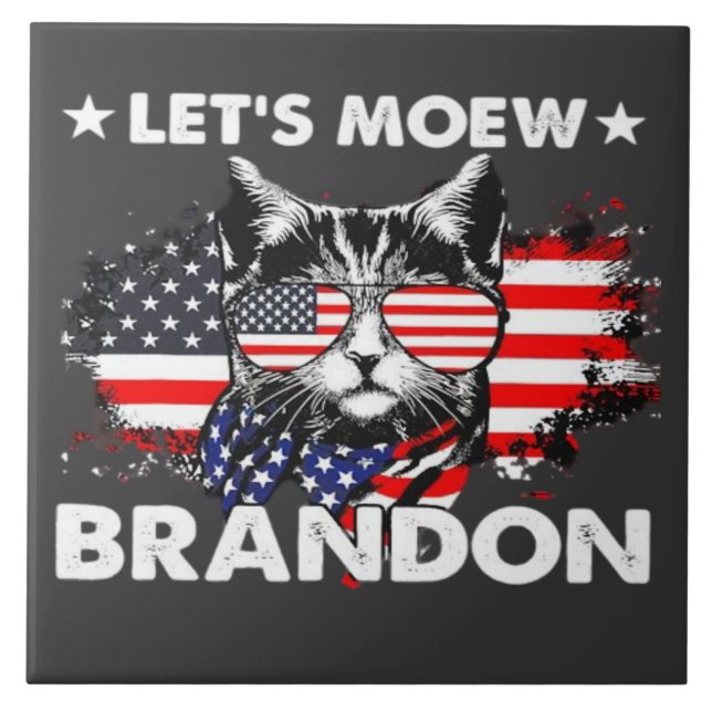 Cat Lets Meow  Tile (Front)