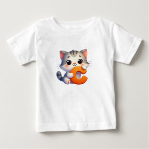 Cat Letter C Baby T-Shirt