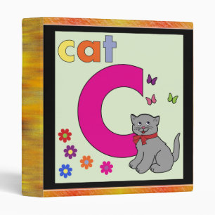 Cat Letter C Binder